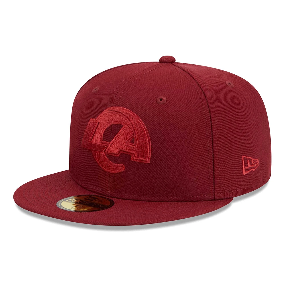 Men's New Era Cardinal Los Angeles Rams Color Pack 59FIFTY Fitted Hat