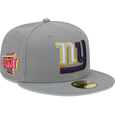 Men's New Era Gray York Giants Color Pack 59FIFTY Fitted Hat