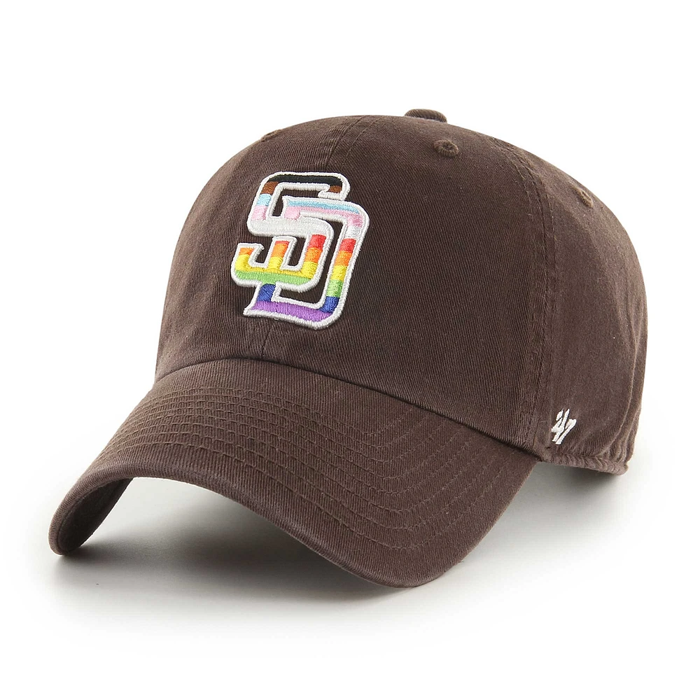 Men's '47 Brown San Diego Padres Team Pride Clean Up Adjustable Hat