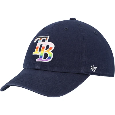 Men's '47 Navy Tampa Bay Rays Team Pride Clean Up Adjustable Hat
