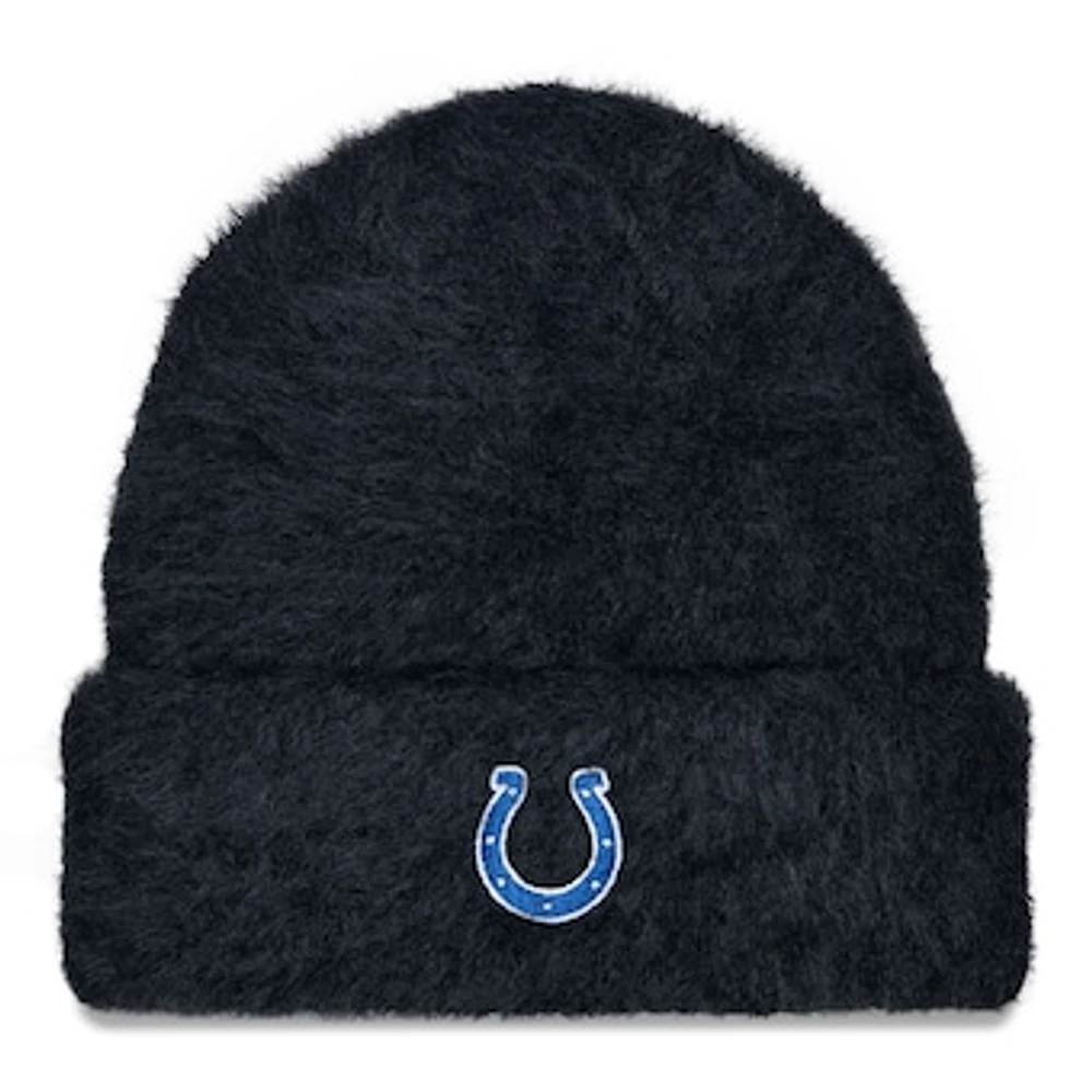 Women's New Era Black Indianapolis Colts Fuzzy Cuffed Knit Hat