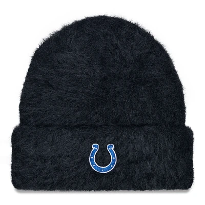 Women's New Era Black Indianapolis Colts Fuzzy Cuffed Knit Hat