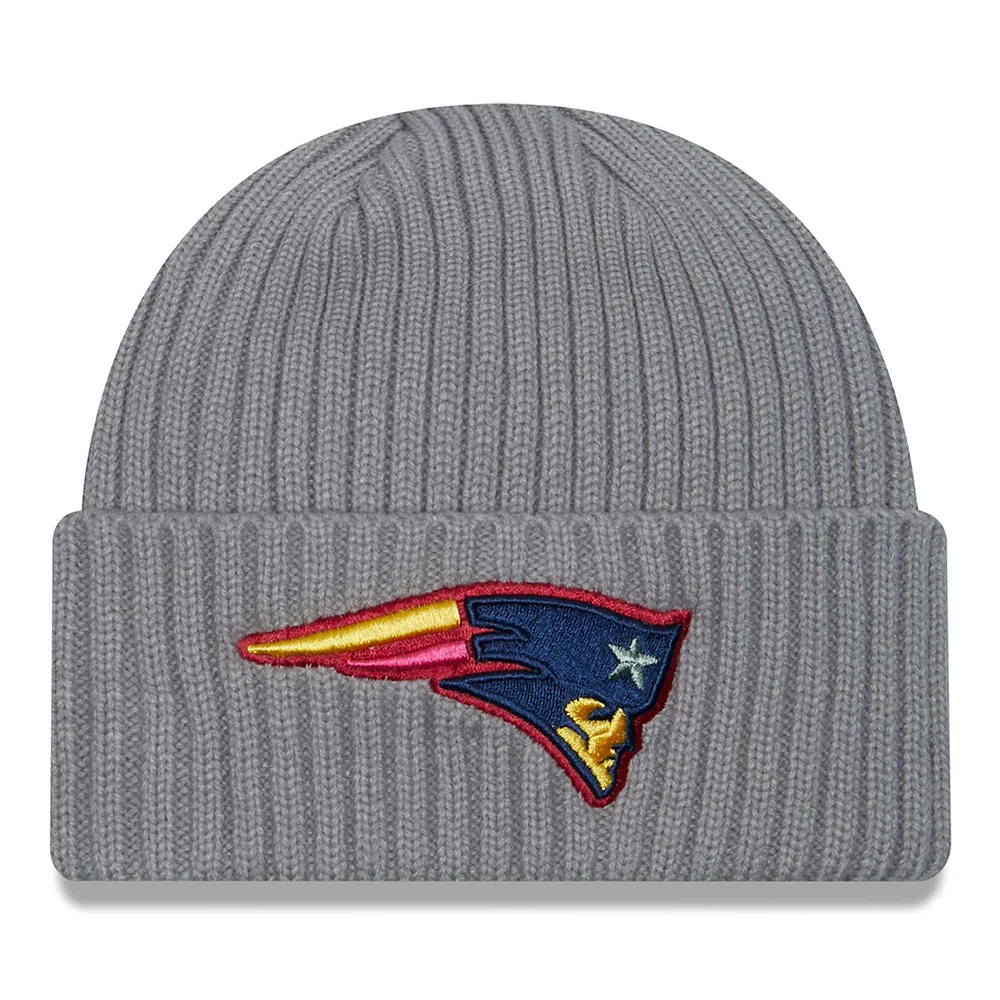 Men's New Era Gray New England Patriots Color Pack Multi Cuffed Knit Hat