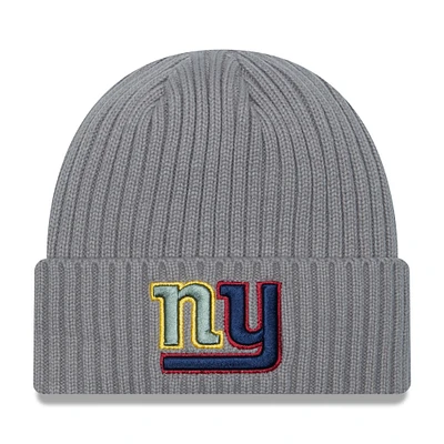Men's New Era Gray New York Giants Color Pack Multi Cuffed Knit Hat
