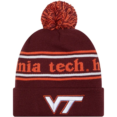 Men's New Era Maroon Virginia Tech Hokies Marquee Cuffed Knit Hat with Pom