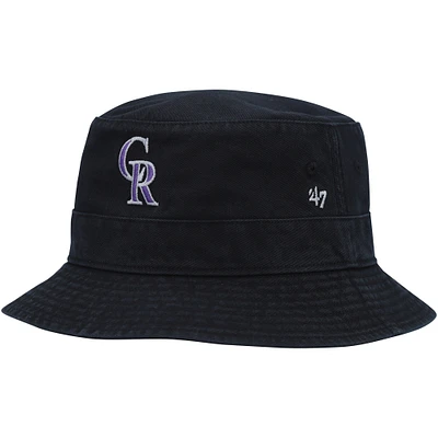 Men's '47 Black Colorado Rockies Primary Bucket Hat