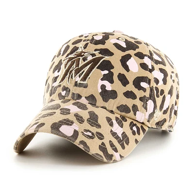 Women's '47 Khaki Miami Marlins Bagheera Clean Up Adjustable Hat