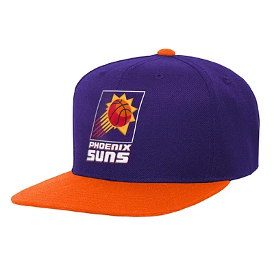 Youth Mitchell & Ness Purple/Orange Phoenix Suns Two-Tone Snapback Hat