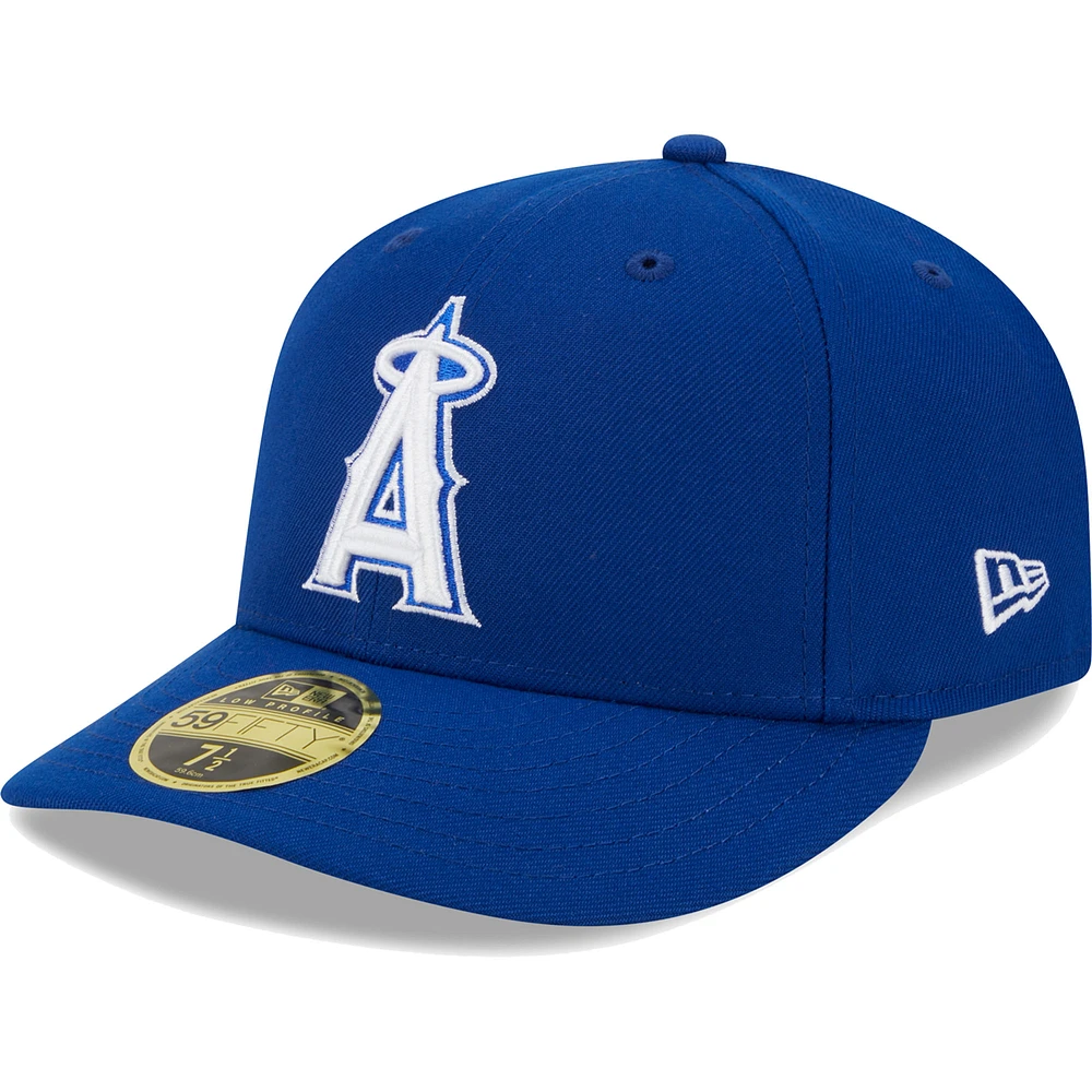 Men's New Era Royal Los Angeles Angels White Logo Low Profile 59FIFTY Fitted Hat