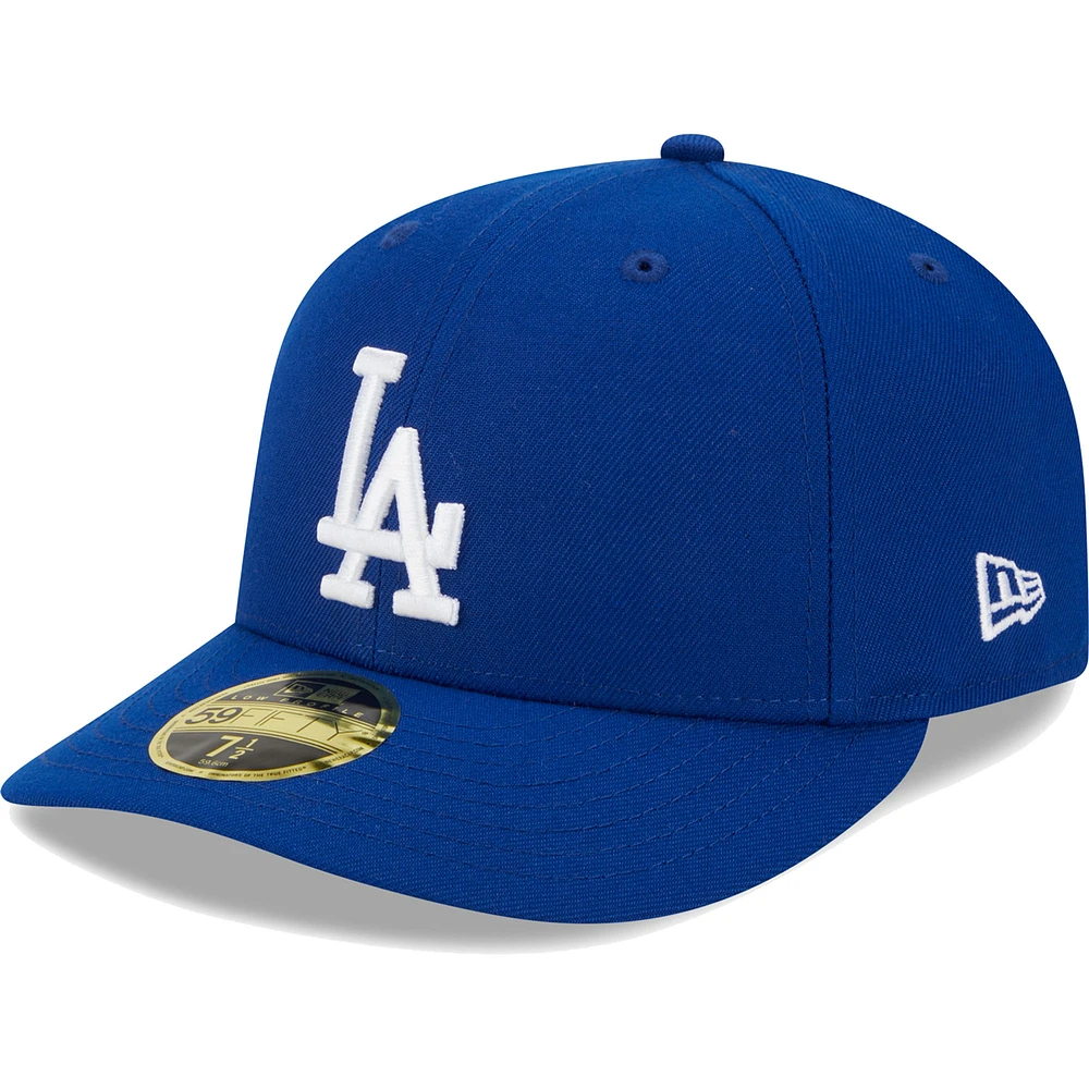 Men's New Era Royal Los Angeles Dodgers White Logo Low Profile 59FIFTY Fitted Hat
