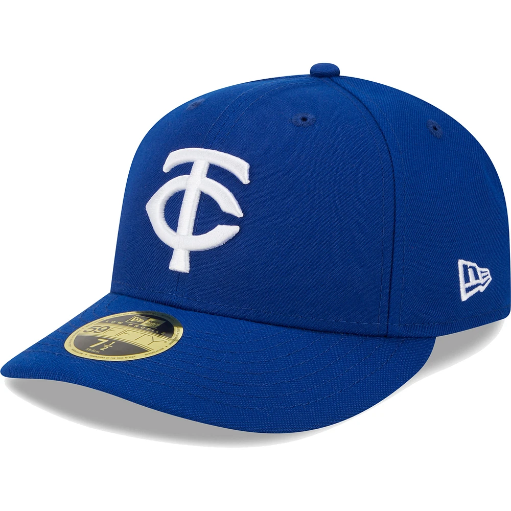 Men's New Era Royal Minnesota Twins White Logo Low Profile 59FIFTY Fitted Hat