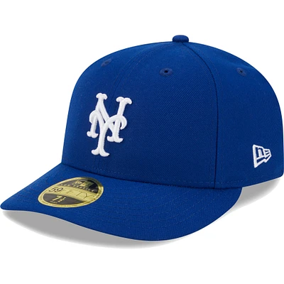 Men's New Era Royal York Mets White Logo Low Profile 59FIFTY Fitted Hat