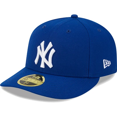 Men's New Era Royal York Yankees White Logo Low Profile 59FIFTY Fitted Hat
