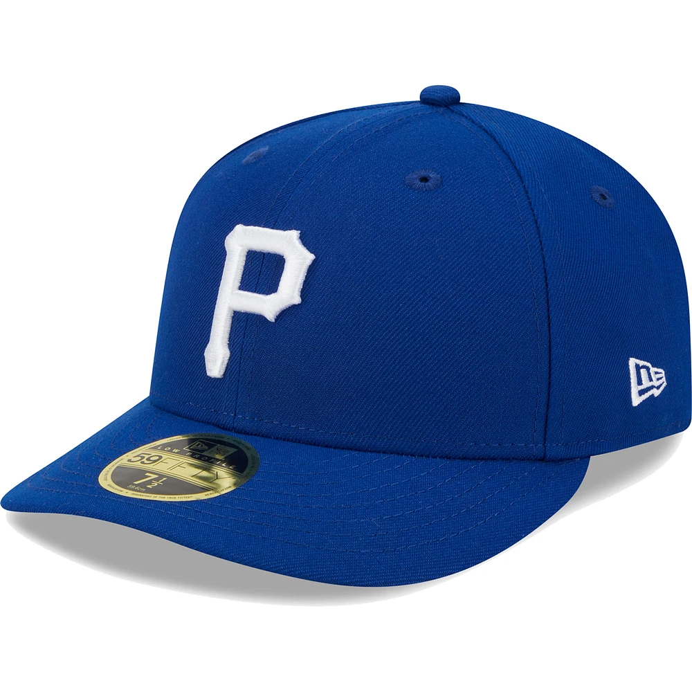 Men's New Era Royal Pittsburgh Pirates White Logo Low Profile 59FIFTY Fitted Hat