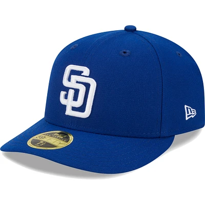 Men's New Era Royal San Diego Padres White Logo Low Profile 59FIFTY Fitted Hat