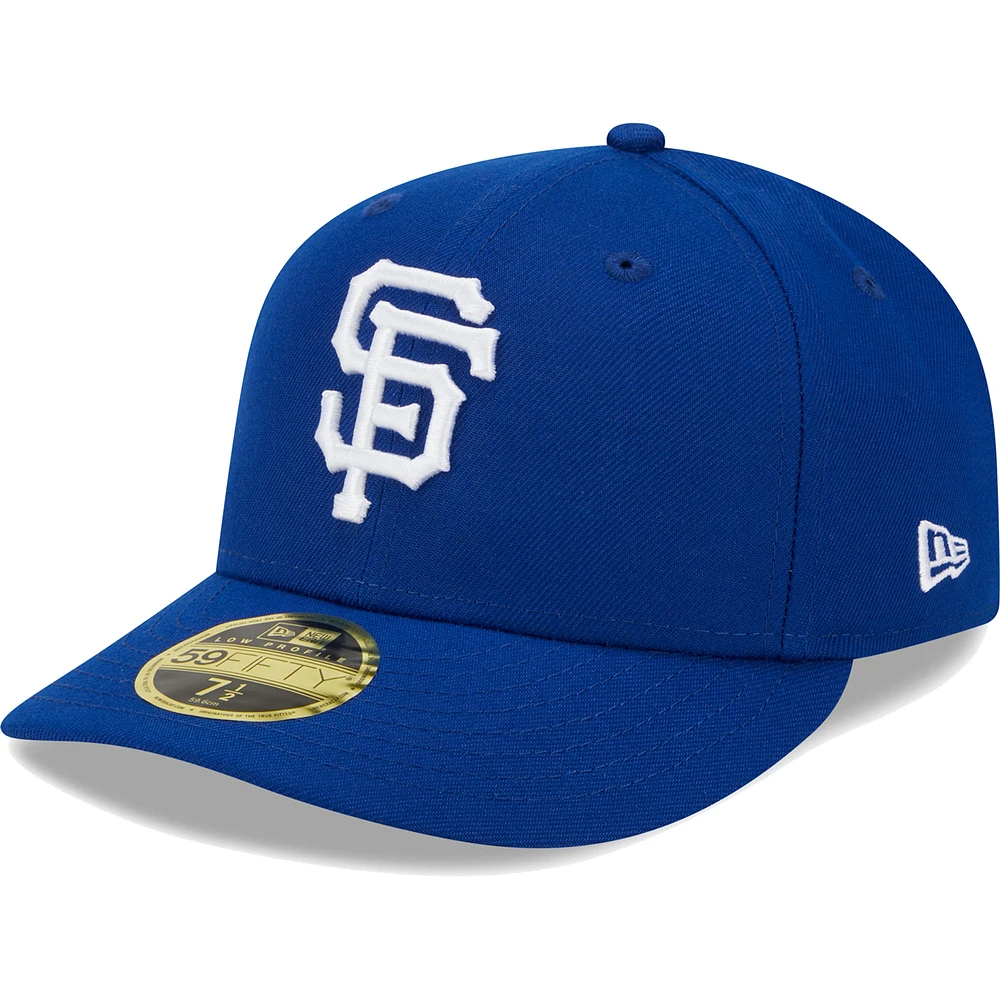 Men's New Era Royal San Francisco Giants White Logo Low Profile 59FIFTY Fitted Hat