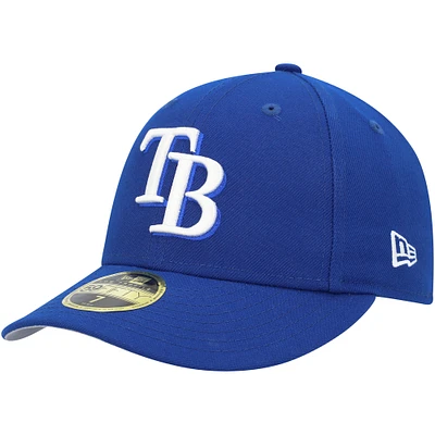 Men's New Era Royal Tampa Bay Rays White Logo Low Profile 59FIFTY Fitted Hat