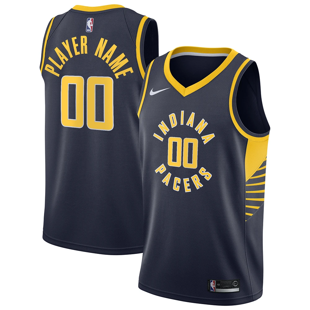 Men's Nike Navy Indiana Pacers 2020/21 Swingman Custom Jersey - Icon Edition