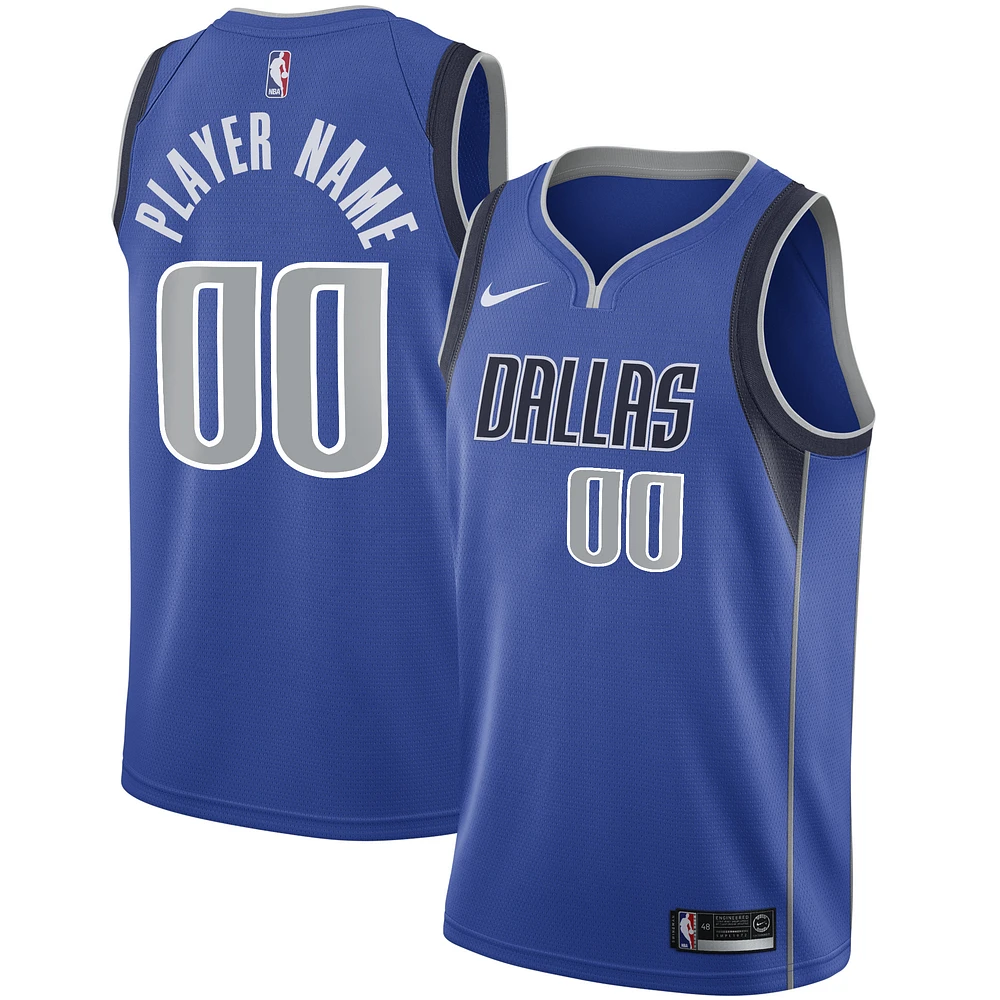 Men's Nike Blue Dallas Mavericks Swingman Custom Jersey - Icon Edition
