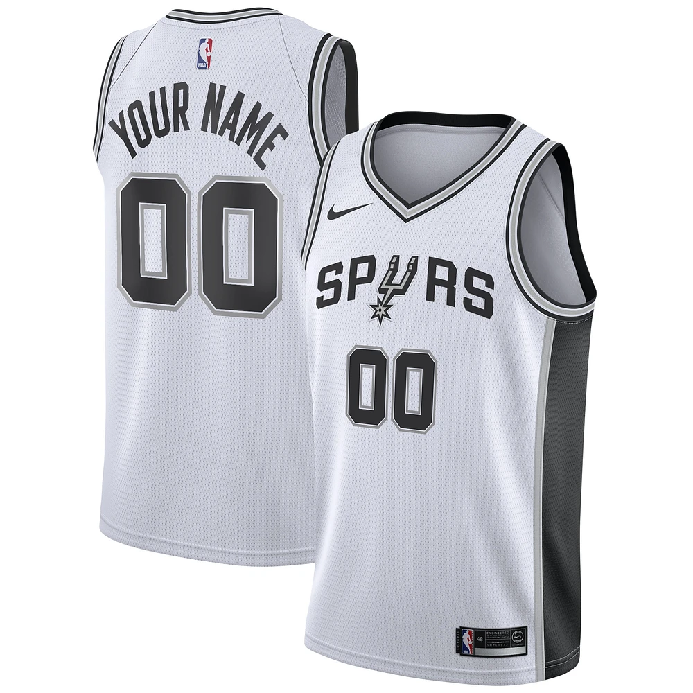Men's Nike White San Antonio Spurs Custom Swingman Jersey - Association Edition