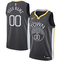 Men's Nike Gray Golden State Warriors - Custom Swingman Jersey - Statement Edition