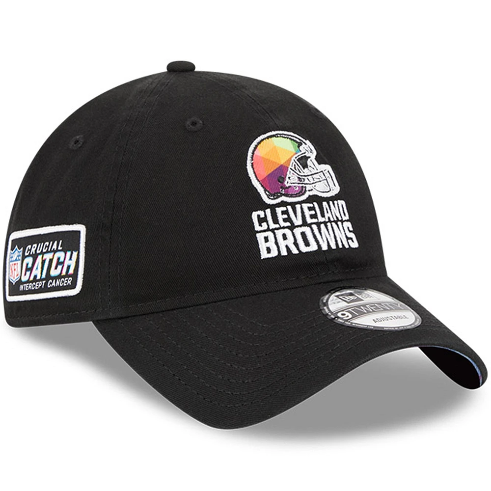 Men's New Era Black Cleveland Browns 2023 NFL Crucial Catch 9TWENTY Adjustable Hat