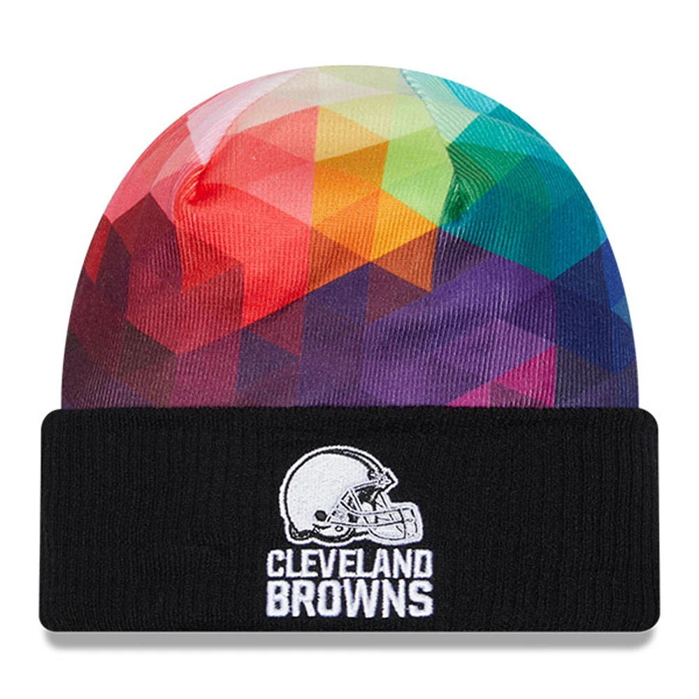 Men's New Era Black Cleveland Browns 2023 NFL Crucial Catch Cuffed Knit Hat