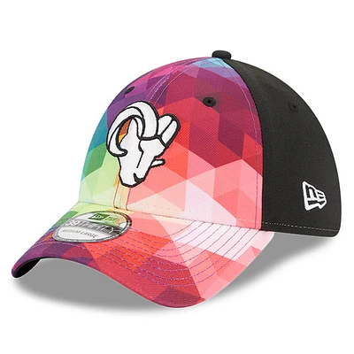 Men's New Era Pink Los Angeles Rams 2023 NFL Crucial Catch 39THIRTY Flex Hat