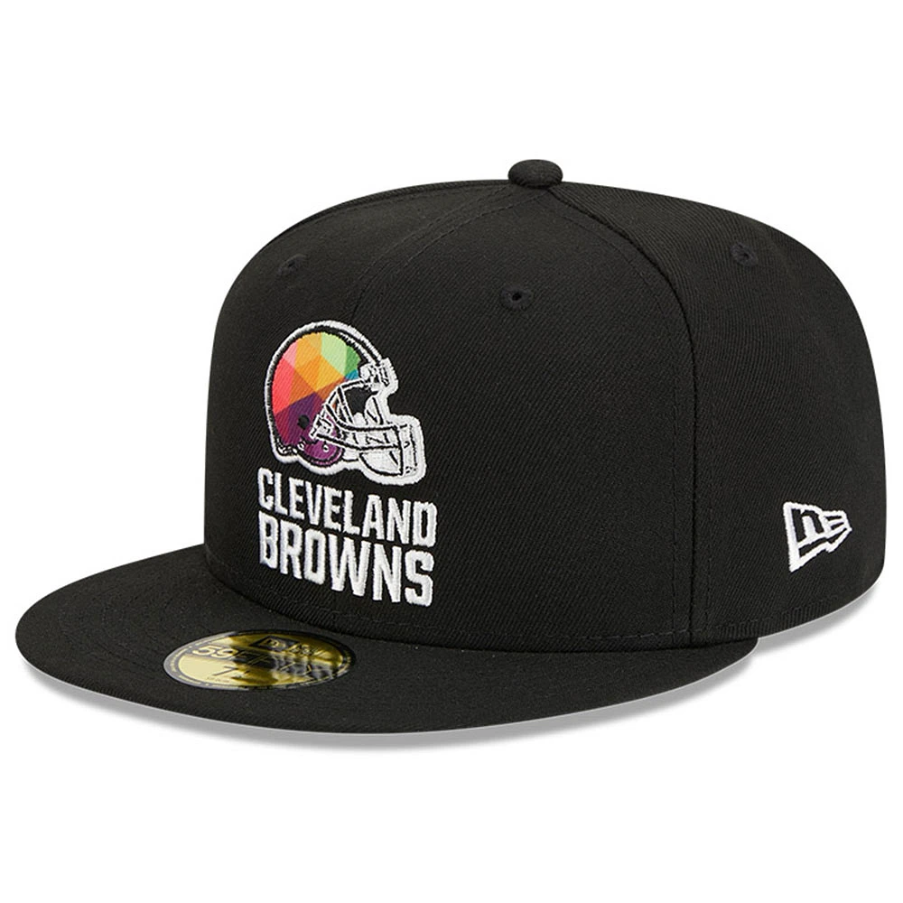 Men's New Era Black Cleveland Browns 2023 NFL Crucial Catch 59FIFTY Fitted Hat