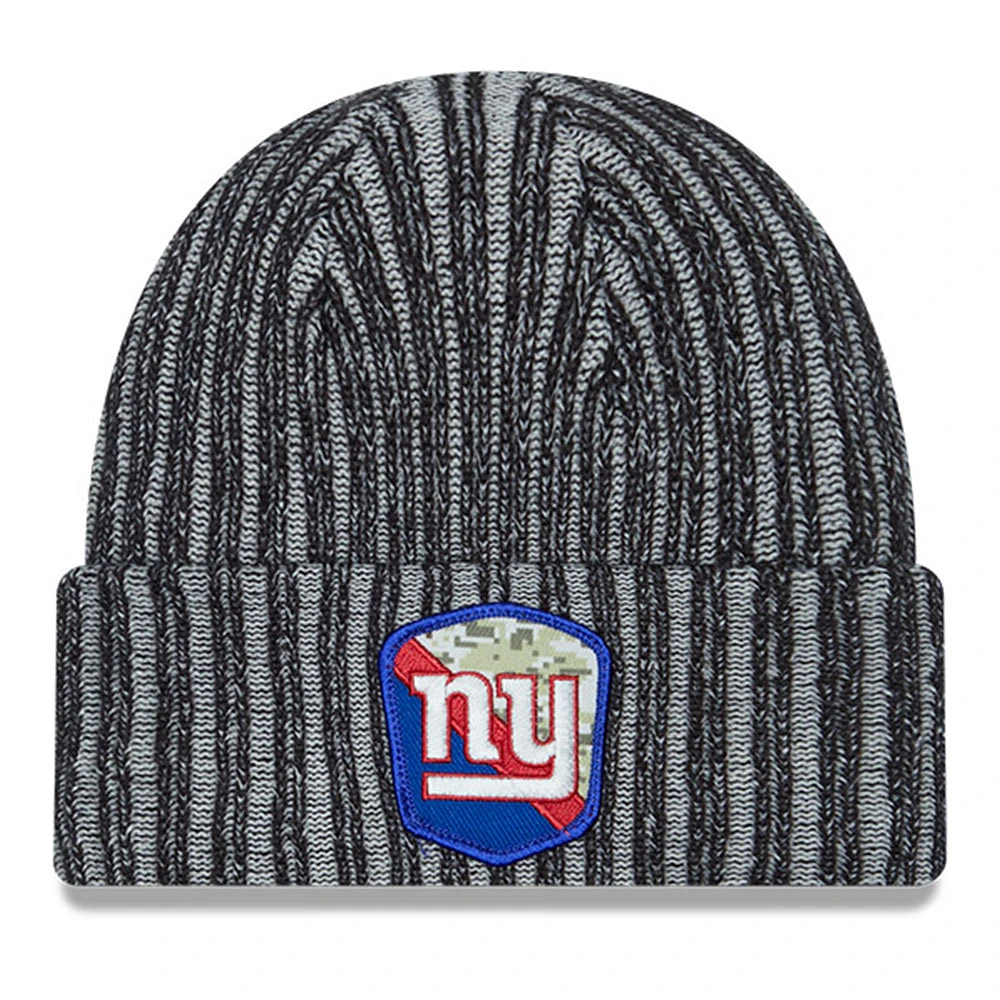 Youth New Era Black New York Giants 2023 Salute To Service Cuffed Knit Hat