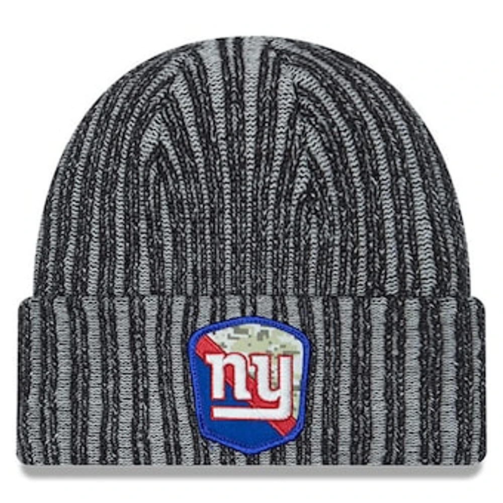 Men's New Era Black New York Giants 2023 Salute To Service Cuffed Knit Hat