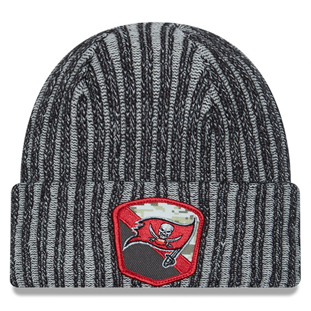 Men's New Era Black Tampa Bay Buccaneers 2023 Salute To Service Cuffed Knit Hat