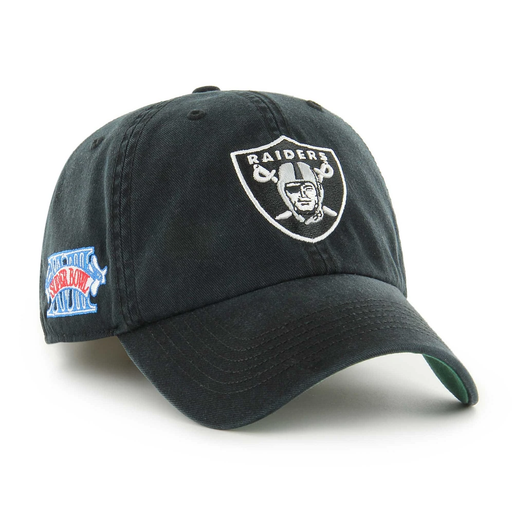 Men's '47 Black Las Vegas Raiders Sure Shot Franchise Fitted Hat