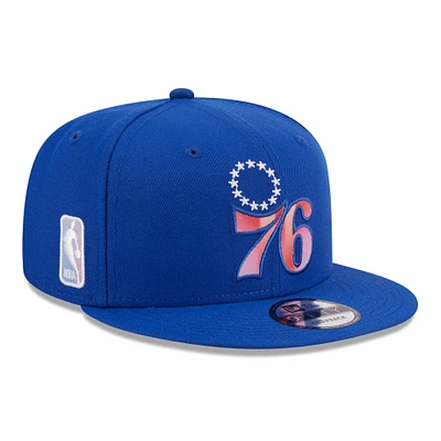 Men's New Era Royal Philadelphia 76ers Gradient Undervisor 9FIFTY Snapback Hat