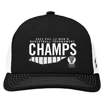 Zephyr Black Arizona Wildcats 2023 PAC-12 Men's Basketball Conference Tournament Champions Locker Room Adjustable Hat