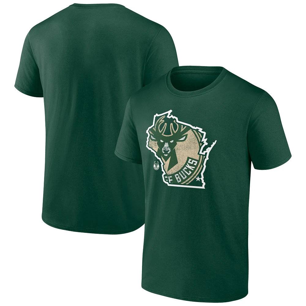 Men's Hunter Green Milwaukee Bucks Huddle T-Shirt