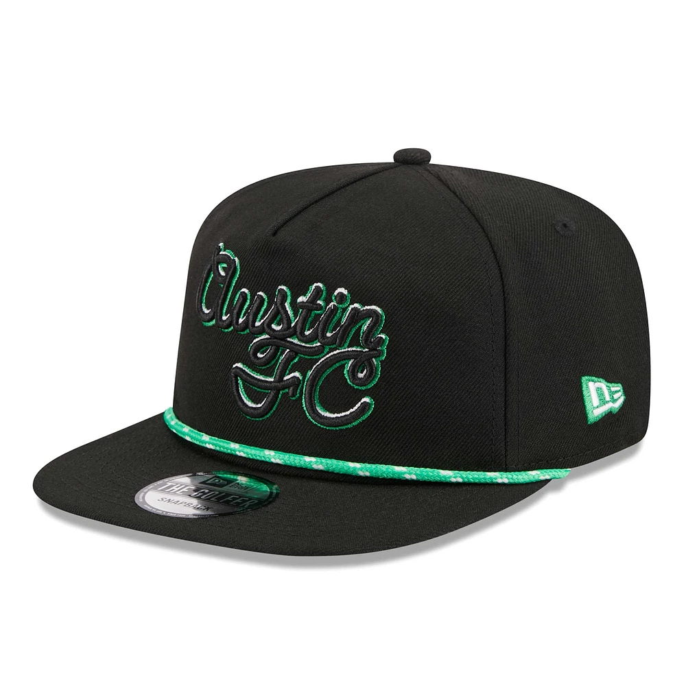 Men's New Era Black Austin FC Script Golfer Adjustable Hat