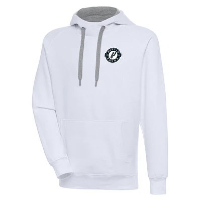 Men's Antigua White Austin Spurs Victory Pullover Hoodie