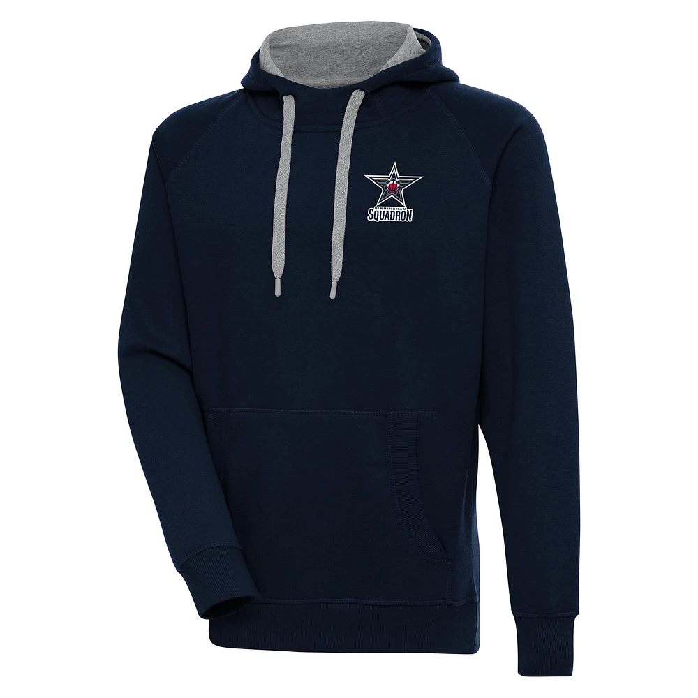 Men's Antigua Navy Birmingham Squadron Victory Pullover Hoodie