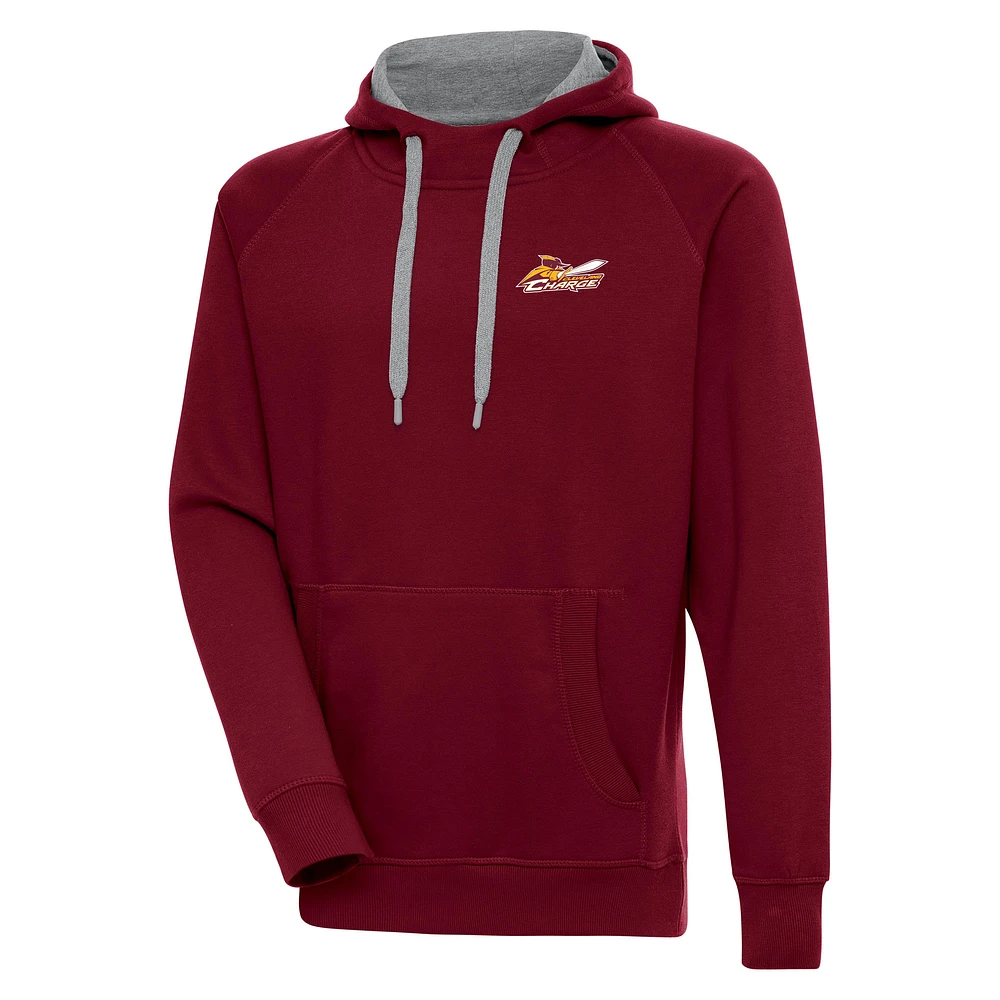 Men's Antigua Burgundy Cleveland Charge Victory Pullover Hoodie