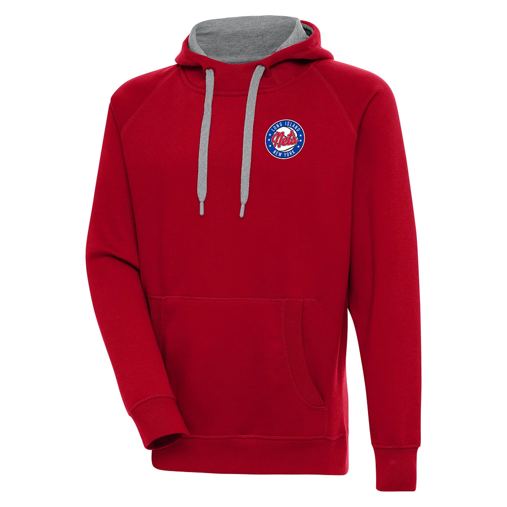 Men's Antigua Long Island Nets Victory Pullover Hoodie