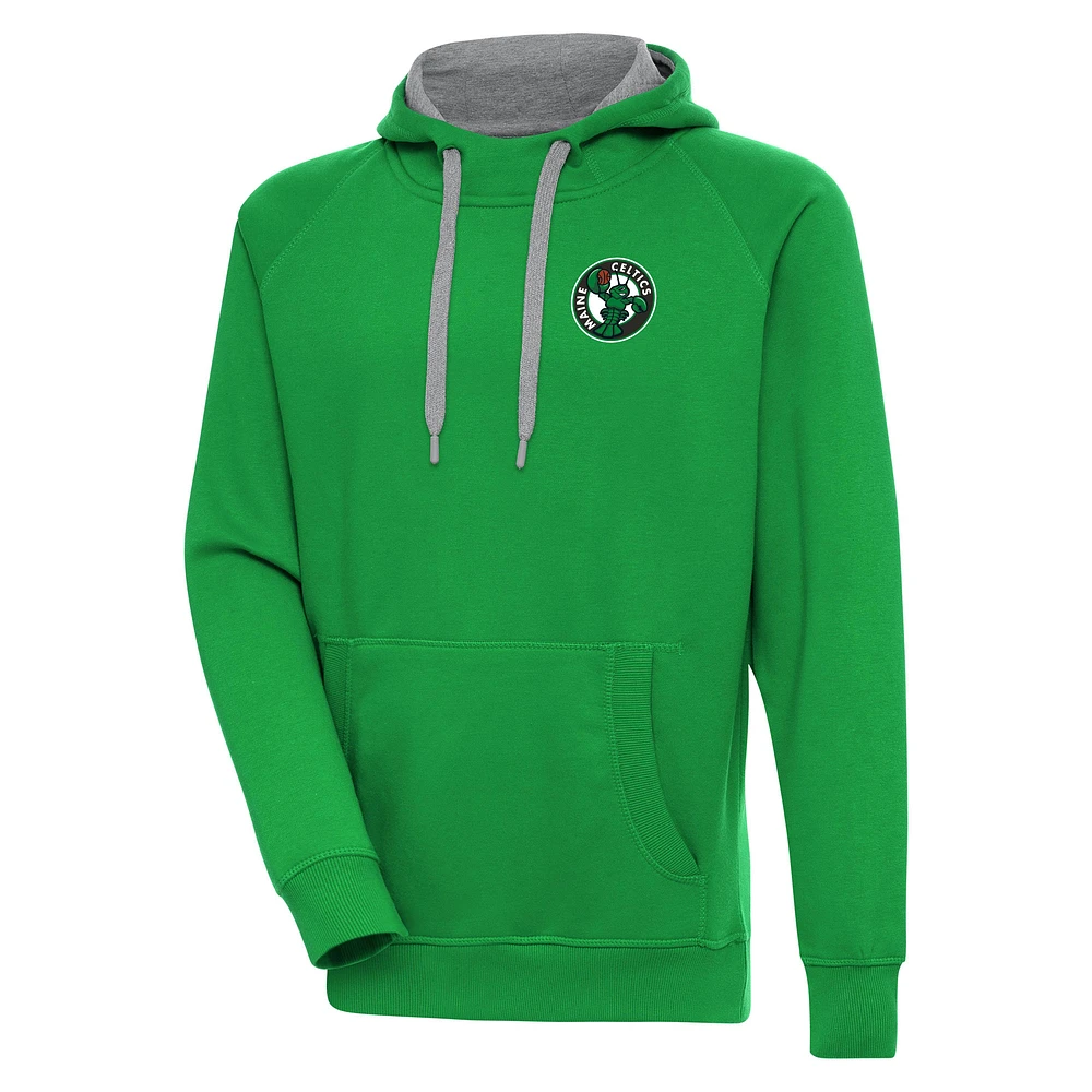 Men's Antigua Green Maine Celtics Victory Pullover Hoodie