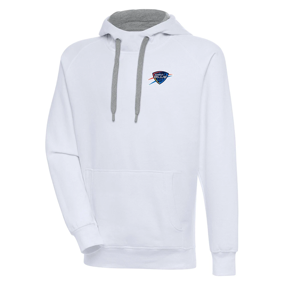 Men's Antigua Oklahoma City Blue Victory Pullover Hoodie