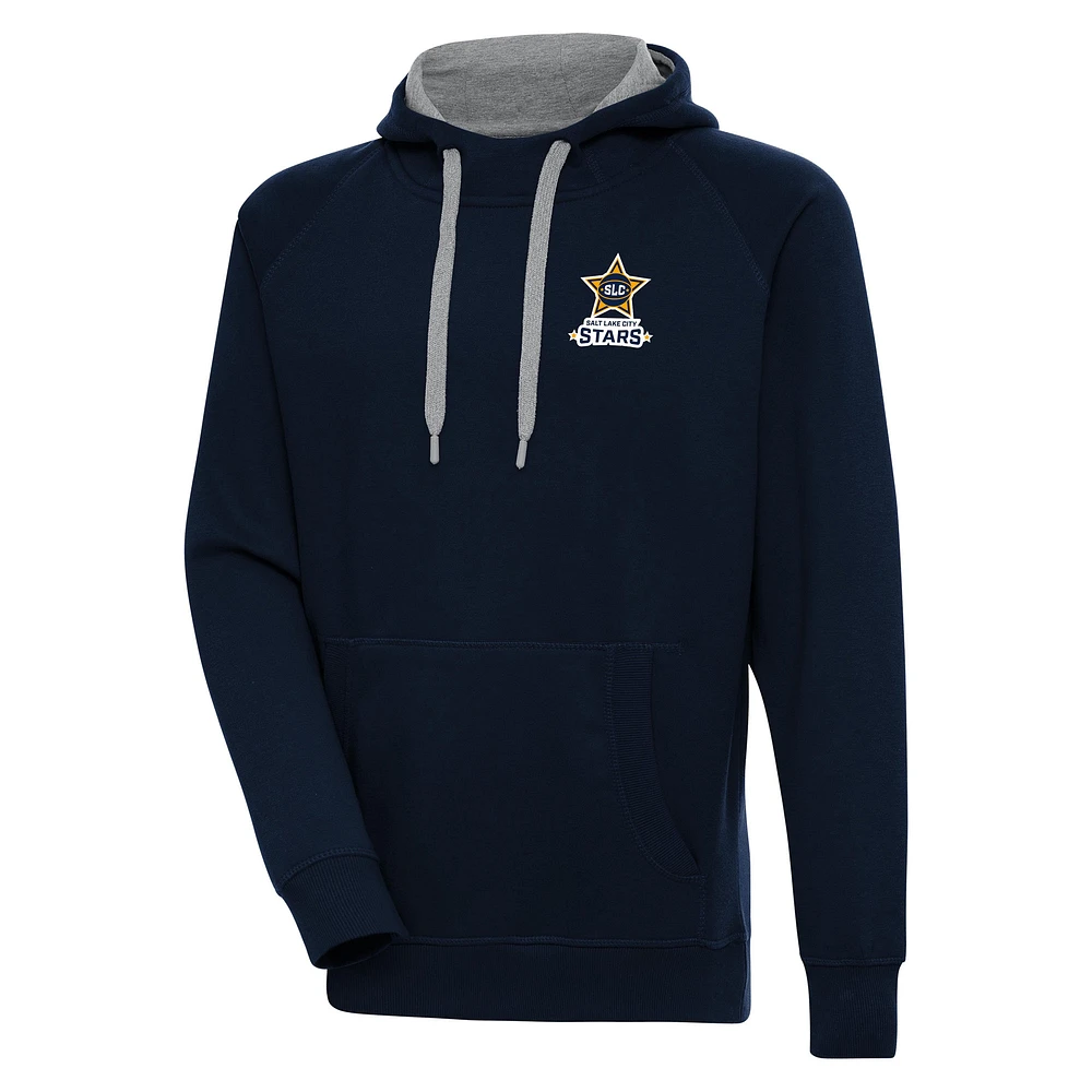 Men's Antigua Navy Salt Lake City Stars Victory Pullover Hoodie
