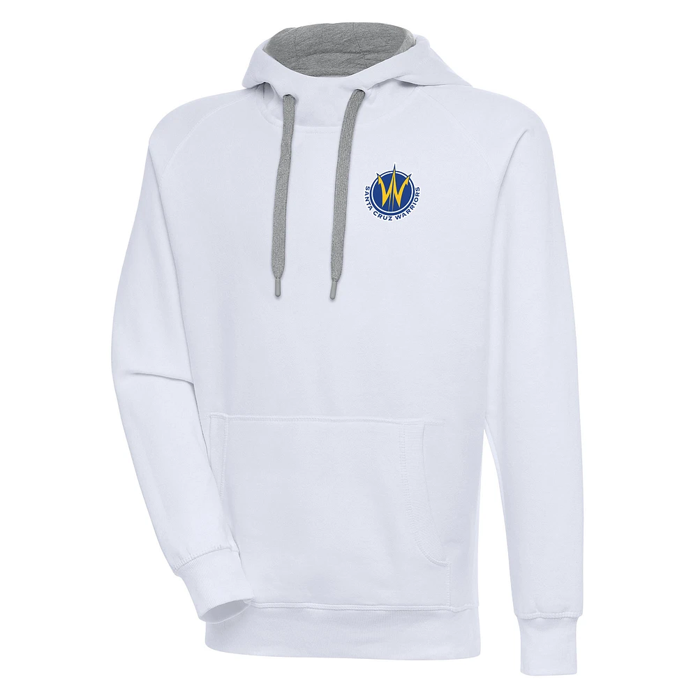 Men's Antigua White Santa Cruz Warriors Victory Pullover Hoodie