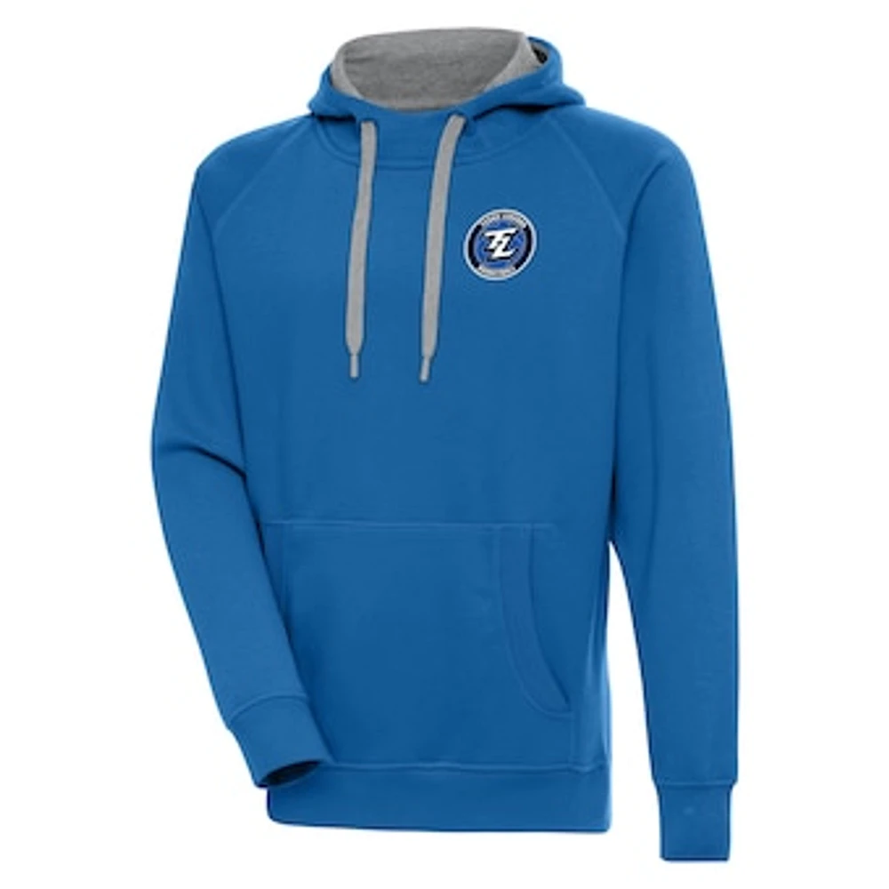 Men's Antigua Blue Texas Legends Victory Pullover Hoodie