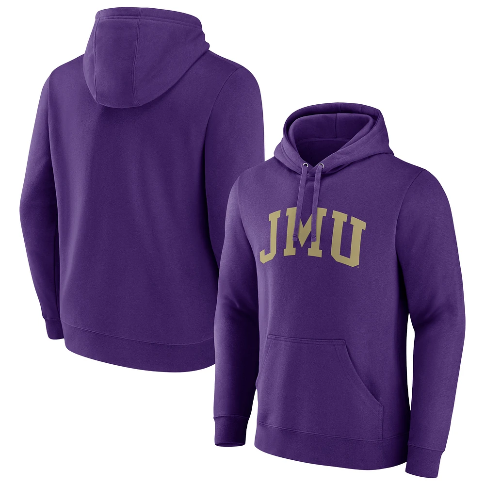 Men's Purple James Madison Dukes Basic Arch Pullover Hoodie