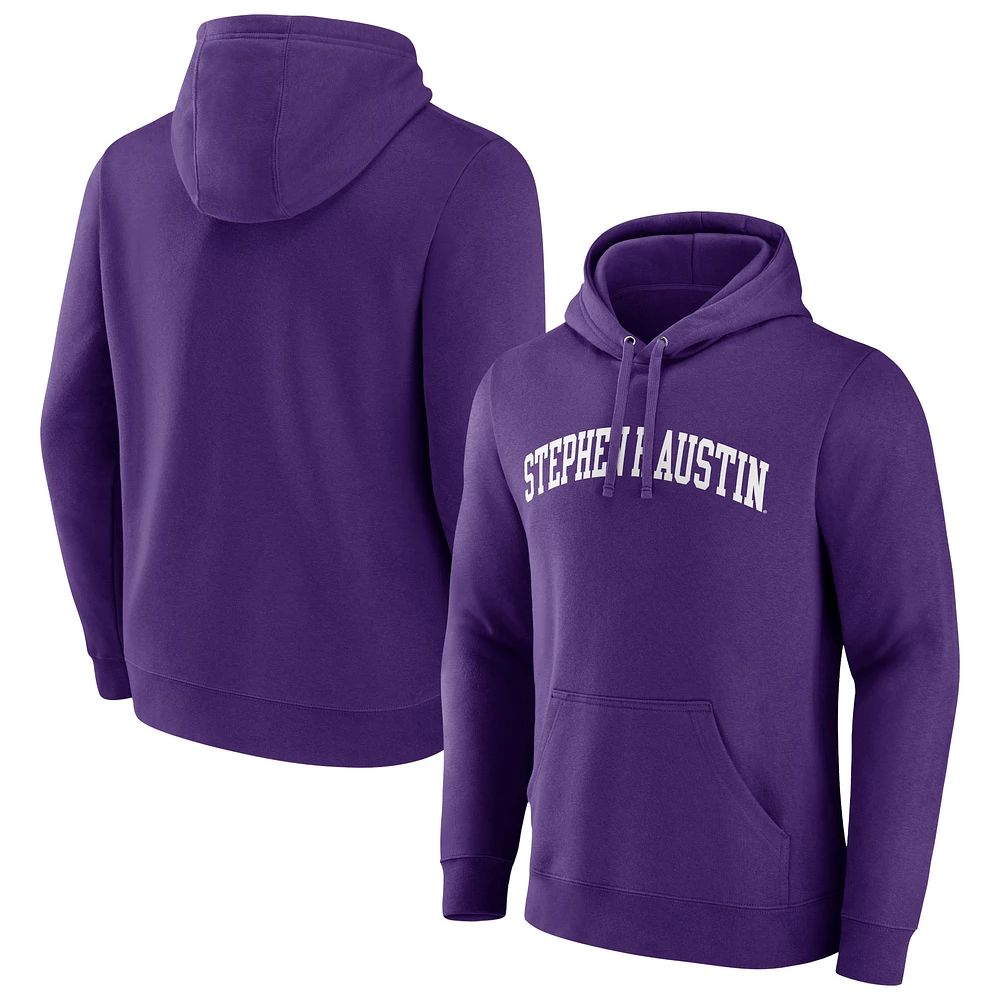 Men's Purple Stephen F Austin Lumberjacks Basic Arch Pullover Hoodie