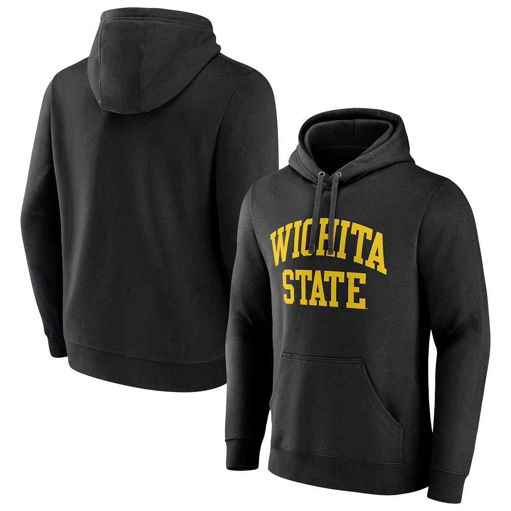 Men's Black Wichita State Shockers Basic Arch Pullover Hoodie