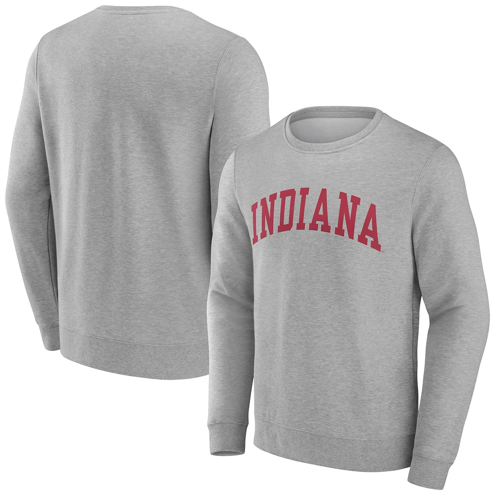 Men's Gray Indiana Hoosiers Basic Arch Sweatshirt